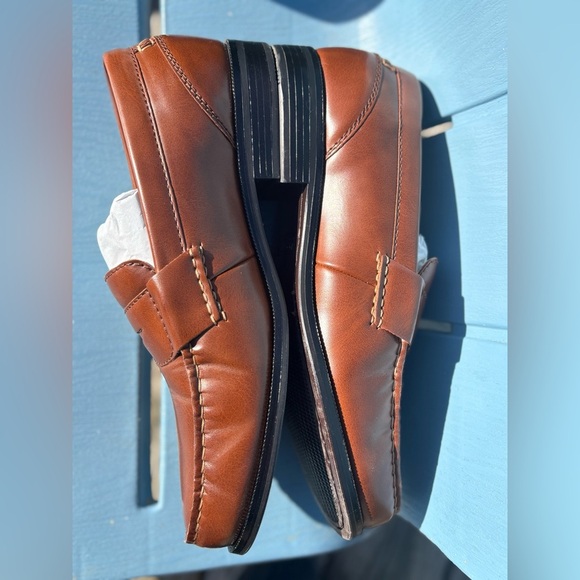 MENS DOCKERS COLLEAGUE CLASSIC TAN LOAFER BUSINESS CASUAL DRESS SHOES SZ 12W - Picture 9 of 12